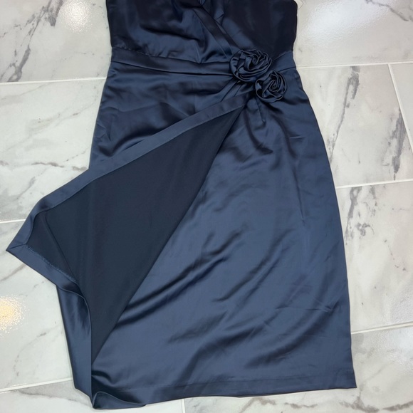 Maggy London silk  Navy blue dress - Picture 9 of 13